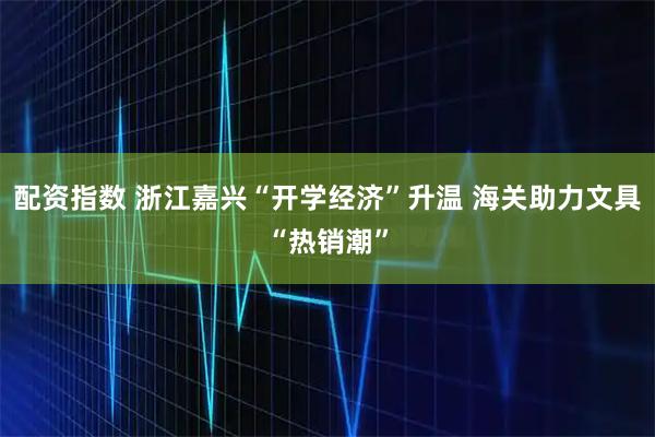 配资指数 浙江嘉兴“开学经济”升温 海关助力文具“热销潮”